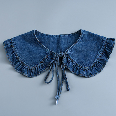 Элегантная кукла, фальшивый воротник, джинсовая накидка, Южная Корея, кукольный воротник