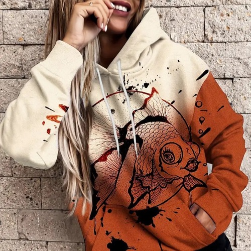 Factory Direct Sale Autumn/Winter Cross-Border International Trade Trendy Casual Sport Sweatshirt Wholesale Hooded Sweatshirt for Women