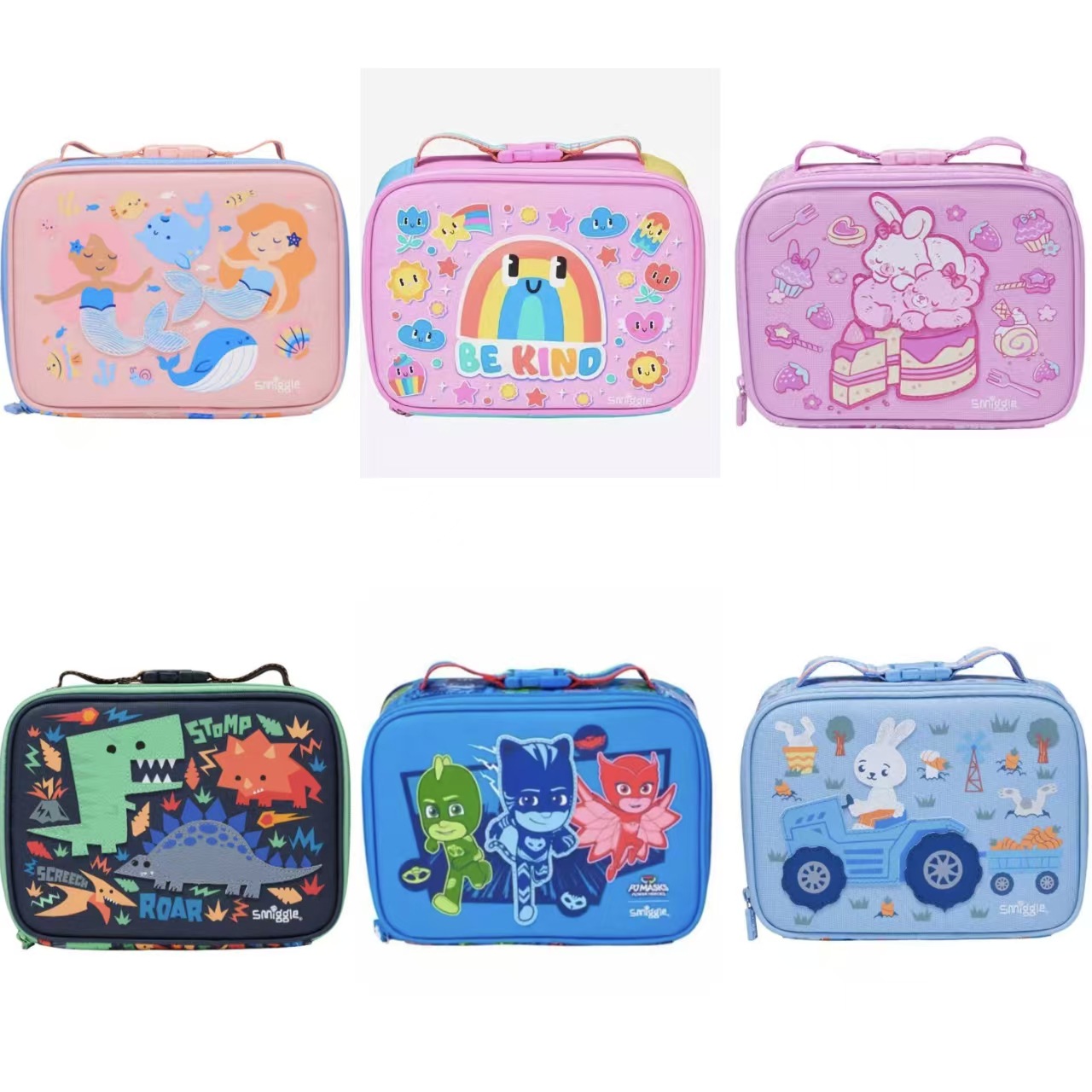 Australian Smiggle Single-Layer Satchel Meal Bag for Primary School Students and Kidsren Waterproof Insulation Bag