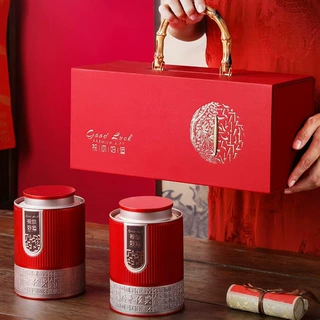 高档手提便携茶叶滇红包装礼盒古树红茶4罐金骏眉小种2罐包装空盒