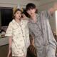Korean Version of Cute Cartoon Puppy Couple Pajamas for Women Summer Pure Cotton Short-Sleeved Shorts Men's Casual Home Wear Set