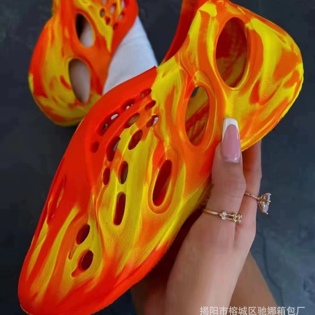 Скидки на оформление! Трансграничная женская обувь больших размеров AliExpress, летняя камуфляжная обувь с отверстиями, полые пляжные сандалии с закрытым носком для женщин