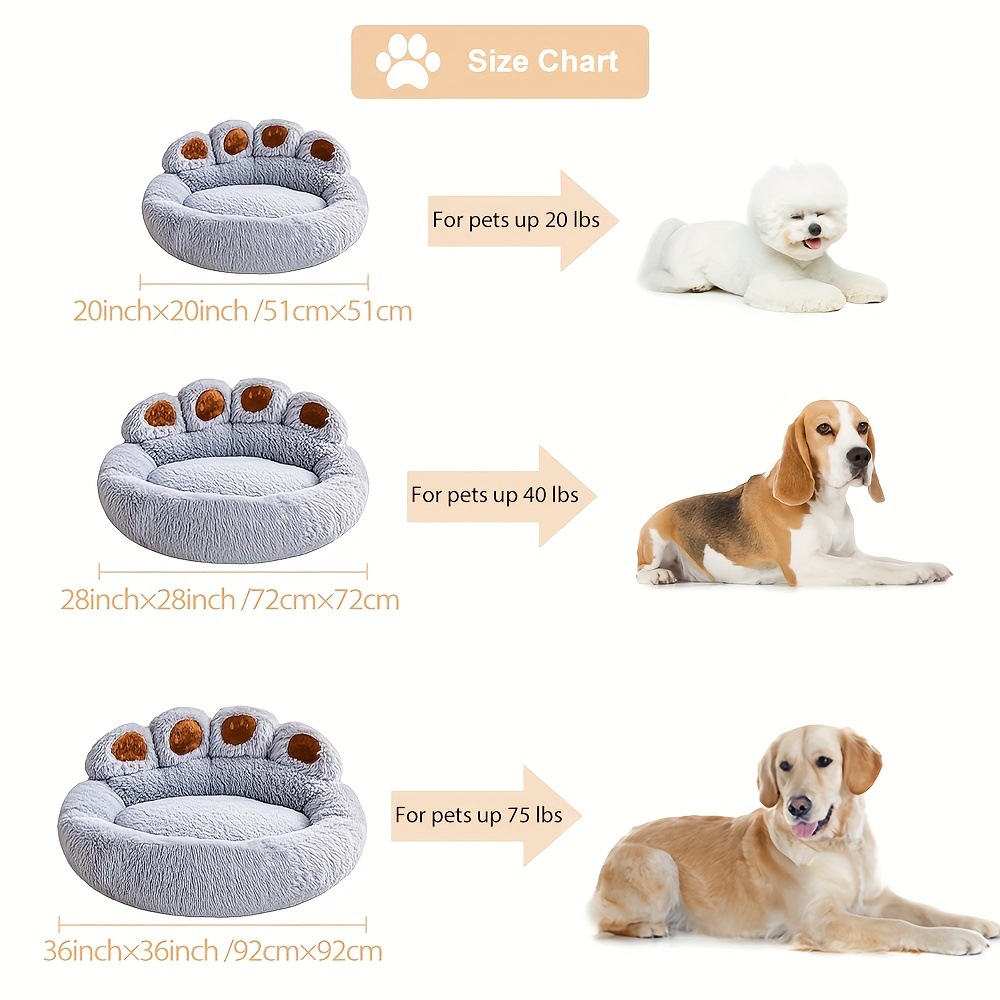 Soft And Comfortable Cozy Bear Paw Pet Bed Sleeping Camas para mascotas