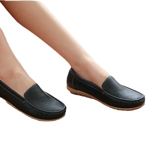 New nurse shoes, women's hospital work shoes, soft sole wedges, comfortable and breathable single shoes, solid color shallow mouth lazy shoes wholesale