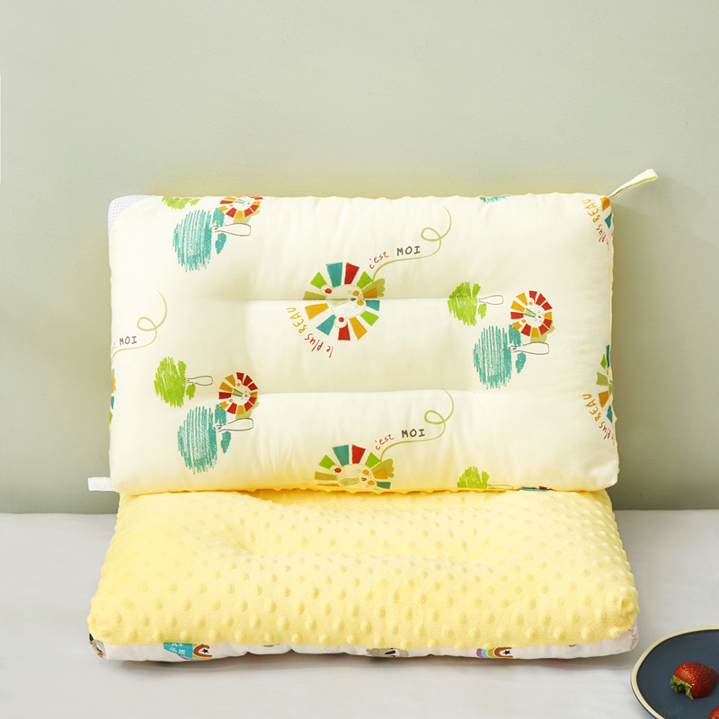 Algodón Beanie almohada de terciopelo núcleo verano kindergarten siesta almohada niños calmante Beanie almohada bebé almohada cuello almohada