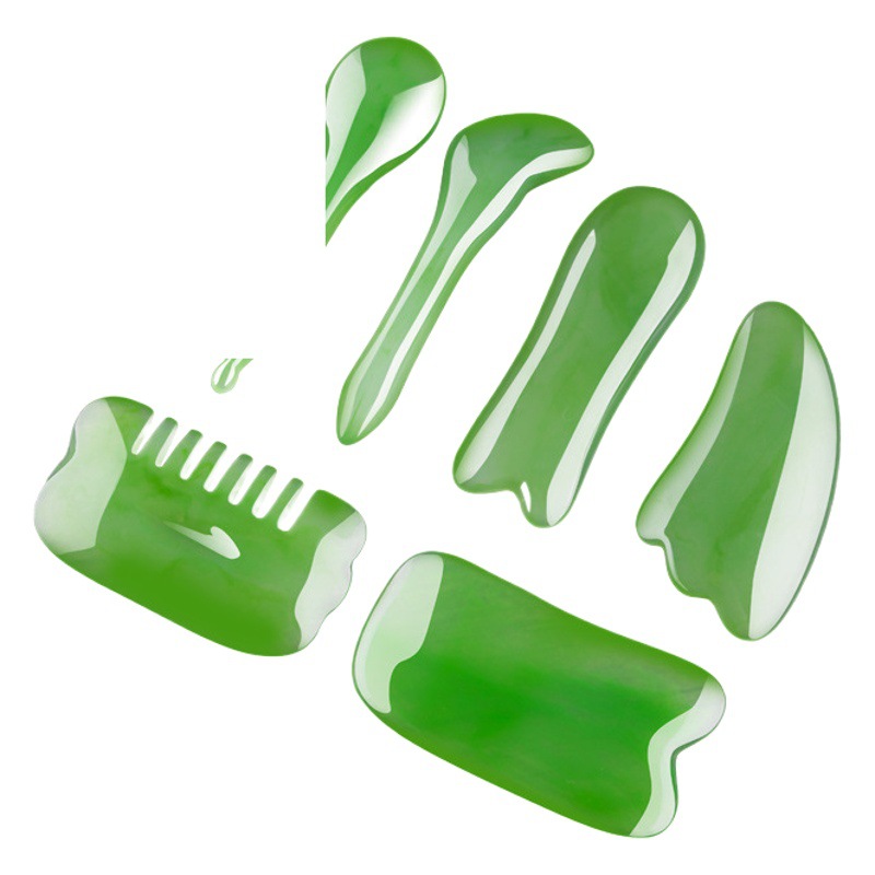 Varilla de masaje para tendones, varilla de belleza facial, tabla de belleza para meridianos faciales y oculares, masaje de puntos de acupuntura, juego de masaje con resina de cera de abejas