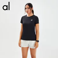 Alo Yoga новая женская свободная спортивная футболка для йоги с короткими рукавами, впитывающая пот, повседневная футболка для бега, быстросохнущий топ для фитнеса