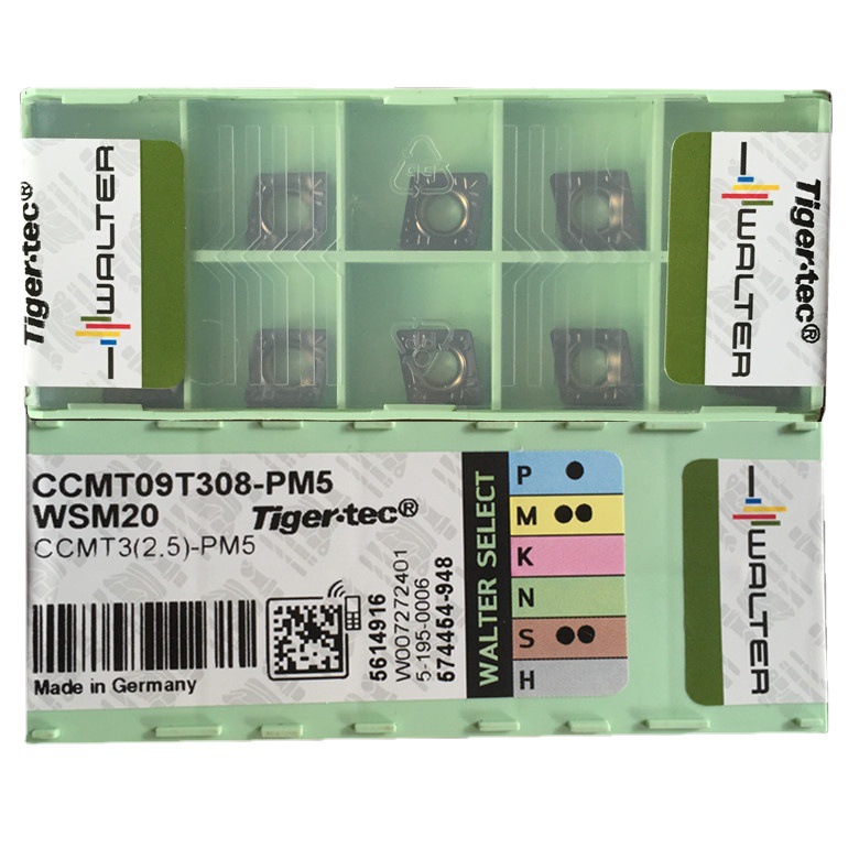 WALTER瓦尔特数控菱形80度车刀片CCMT09T308-PM5 WSM20不锈钢刀粒