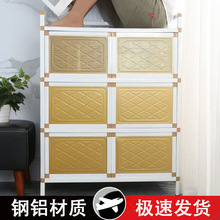 置物架不锈钢碗柜家用厨房橱柜简易储置物柜厨房收纳柜箱灶台架子