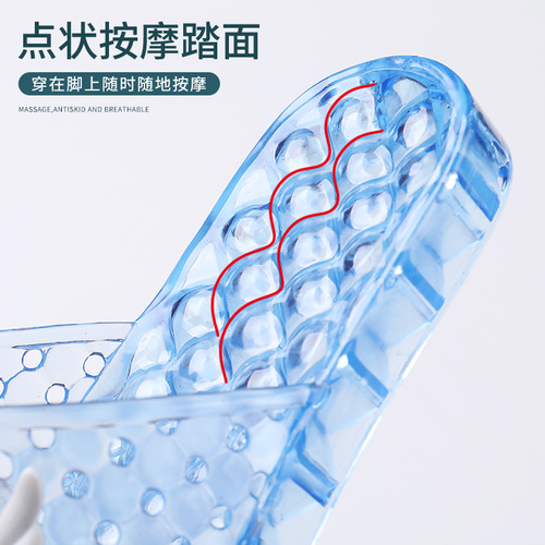  Women's Slippers Crystal Plastic Jelly Sandals Slippers Indoor Home Cute Women's Shoes Flip-flops Women's Beach Wear Outerwear