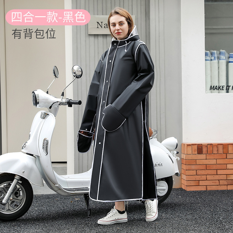 レインコート卸売EVAファッション大人用全身ロングタイプ暴風雨対応ワンピース電動自転車用レインコート旅行通勤サイクリング用|undefined
