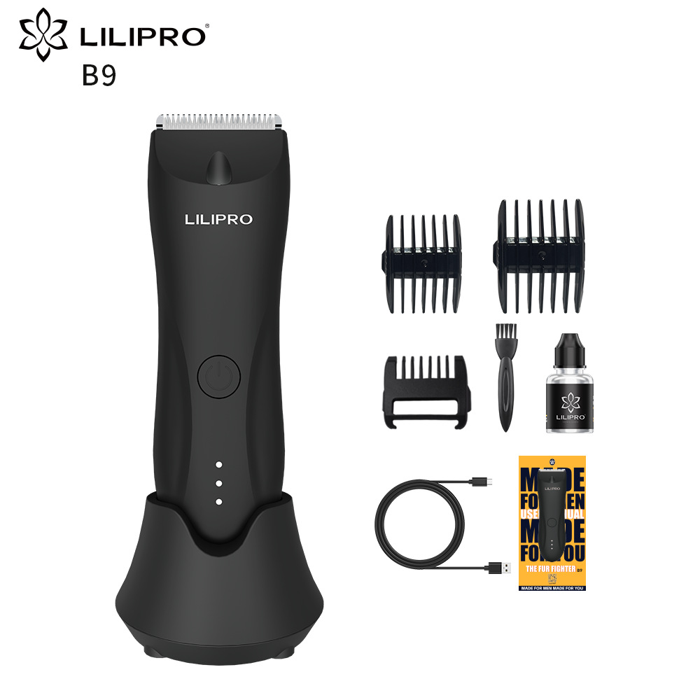 LILIPRO transfronterizo impermeable tijeras de cabello corporal afeitar afeitar secciones privadas axila afeitar pulsador eléctrico cortador de pelo eléctrico image 5