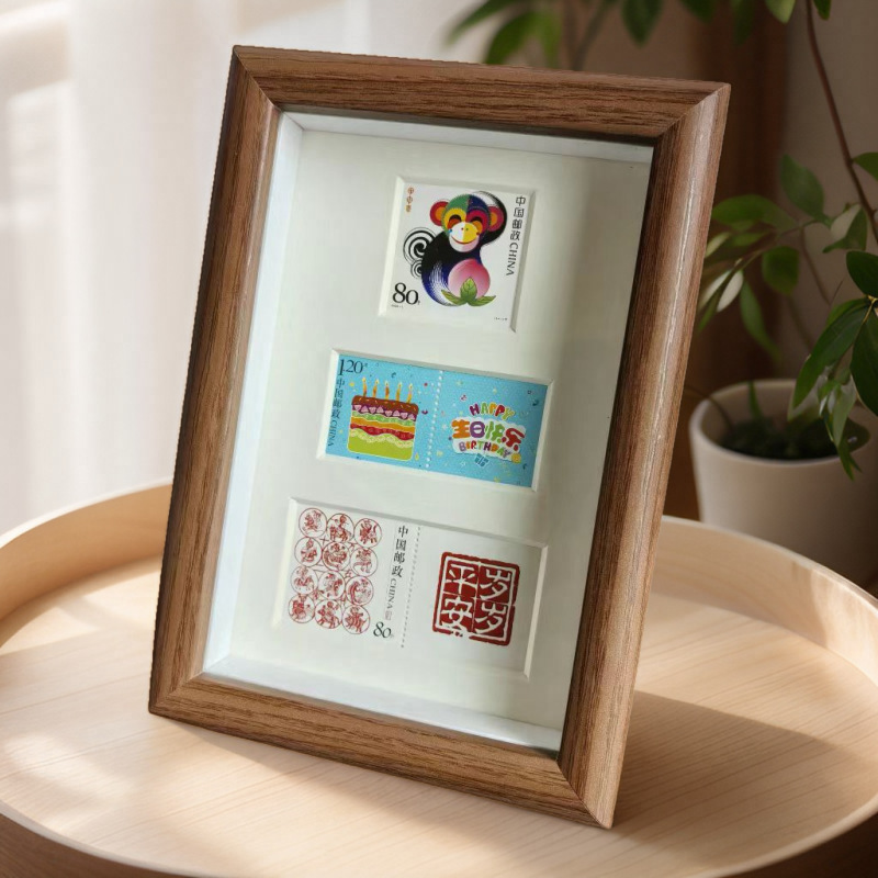 Birthday Gift 6inch Photo Frame Zodiac 1980-2024 Birthday Stamp Year of Peace Commemorative Gift for Girls