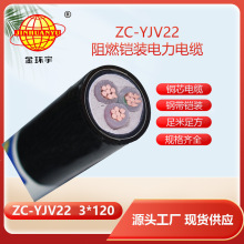 金環宇電纜 鎧裝電纜yjv22阻燃電纜ZC-YJV22 3X120平方