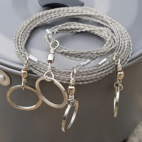 Thick stainless steel wire saw, wire saw, tree sawing, hand-pulled hacksaw, outdoor survival wire saw, wood sawing tool, cutting water grass