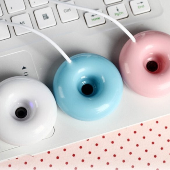 Creative Donut Humidifier Atomizer Portable Office Desktop Mini Car Mineral Water Spray Diffuser