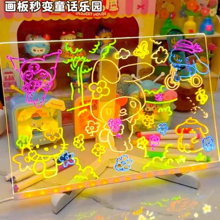 Креативная светящаяся доска для рисования DIY развивающая игрушка для мальчиков и девочек граффити доска для рисования детей подарок трансграничный поставки оптом