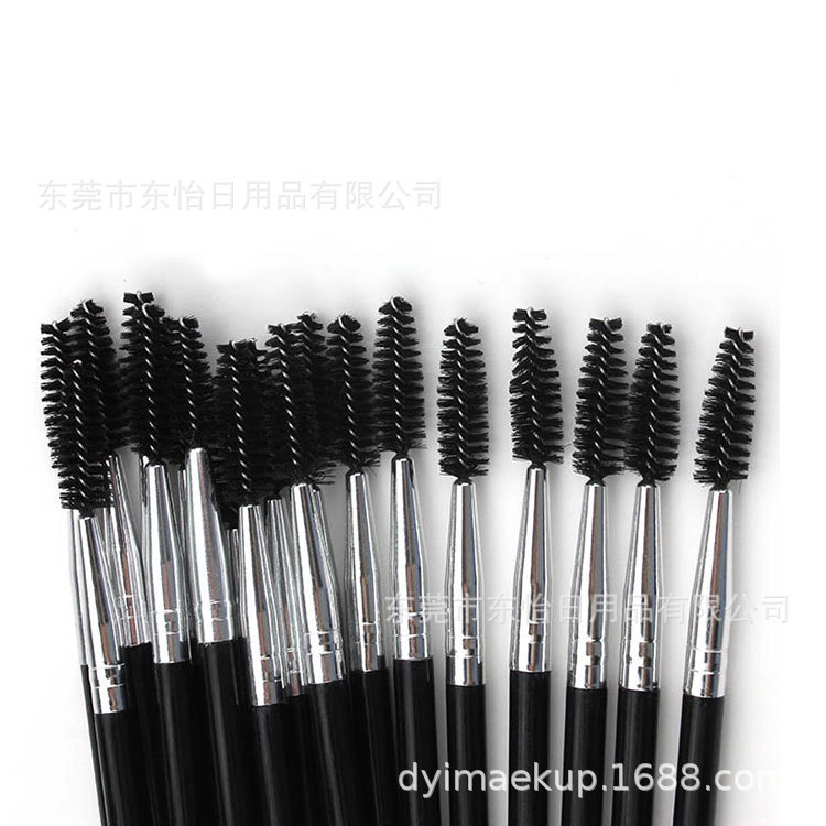 木柄ダブルヘッド眉毛ブラシまつ毛ブラシ美容化粧道具プラスチック棒ダブルヘッドスパイラル眉毛パウダーブラシまつ毛ブラシ|undefined