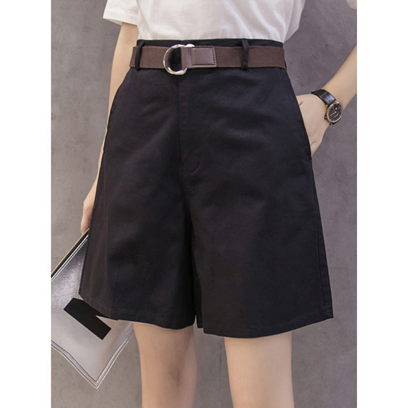 Women's Summer Thin Bermuda Shorts, Trendy Wide-Leg Plus-Size Mid-Length Loose Workwear Shorts Women's Summer Thin Bermuda Shorts, Trendy Wide-Leg Plus-Size Mid-Length Loose Workwear Shorts