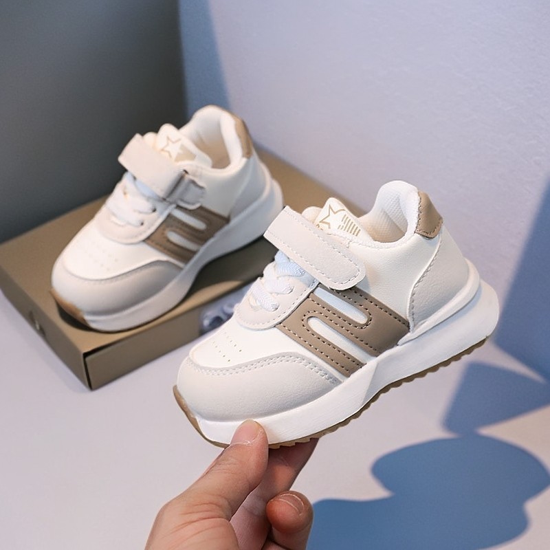 Waterproof Kids' Sneakers - Spring Classic Retro Running Shoes For Boys & Girls, Lightweight Breathable With Hook-And-Loop Closure_voghion.com