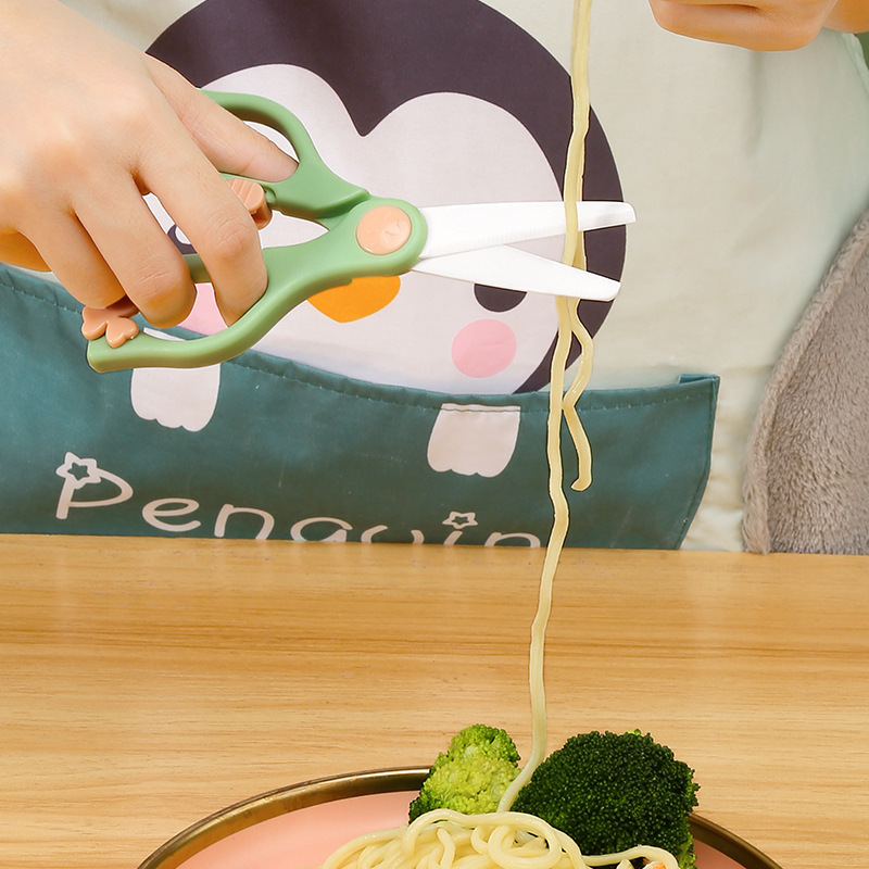 tijeras de alimentos para bebés tijeras de alimentos para bebés tijeras de cerámica portátiles tijeras para niños cortar carne herramienta de alimentos suplementarios
