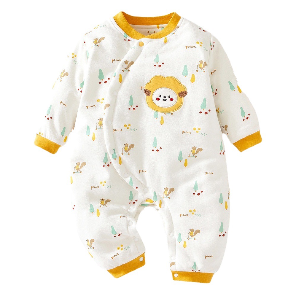 Conjunto de otoño para bebé con relleno de algodón, pelele para recién nacidos, ropa para bebés, traje de una pieza para recién nacidos, grueso y cálido para otoño e invierno.