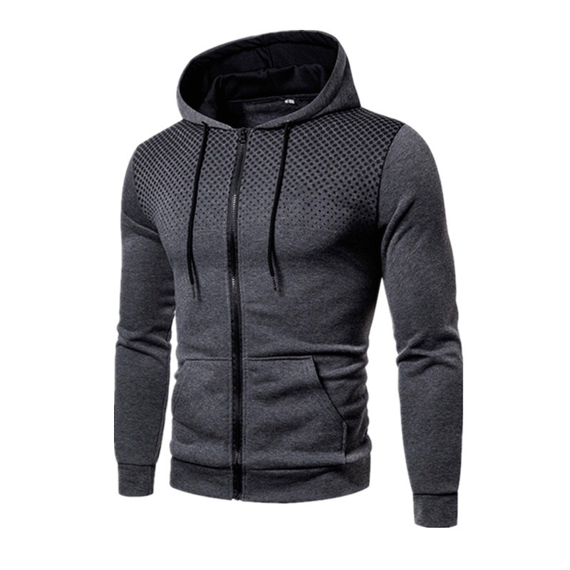 Men's casual cardigan hoodie printed over pullover_voghion.com