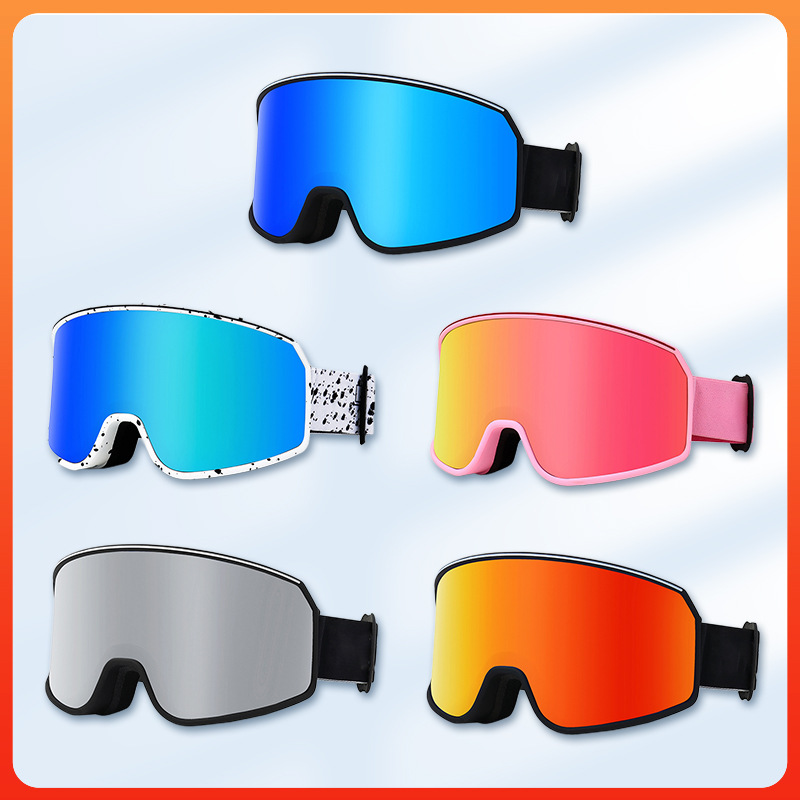 Outdoor ski goggles 2023 new cross-border large field of view ski goggles cylindrical anti-fog ski goggles wholesale