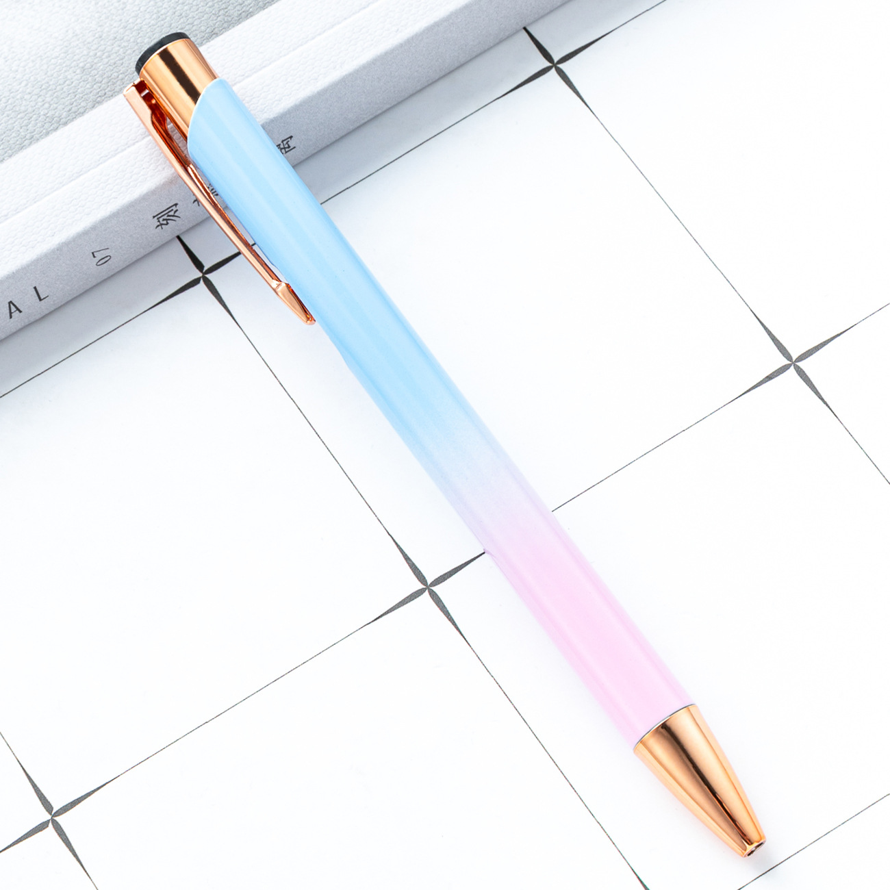 Metal bolígrafo de presión dos bobinas de aluminio barra de pluma de negocios puede imprimir logotipo publicitario regalo bolígrafo promocional fábrica al por mayor