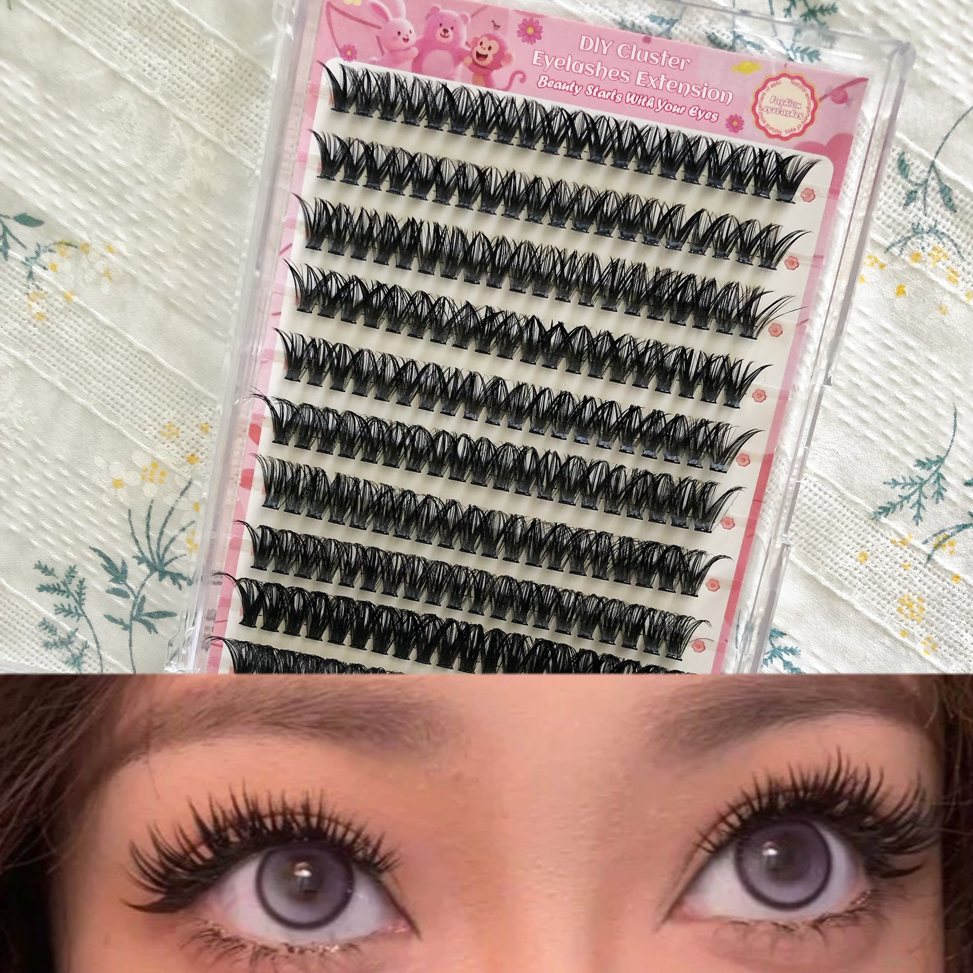 Transfronterizas pestañas falsas 30 - 100D comercio exterior caja de pestañas gruesas con pinzas de pegamento conjunto de pestañas falsas