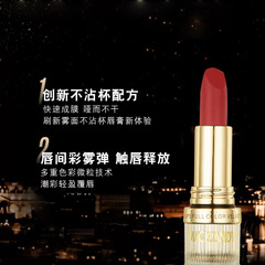 瑪可安迪絲絨精華顯白口紅持久防水顯氣色正紅色 不沾杯口紅