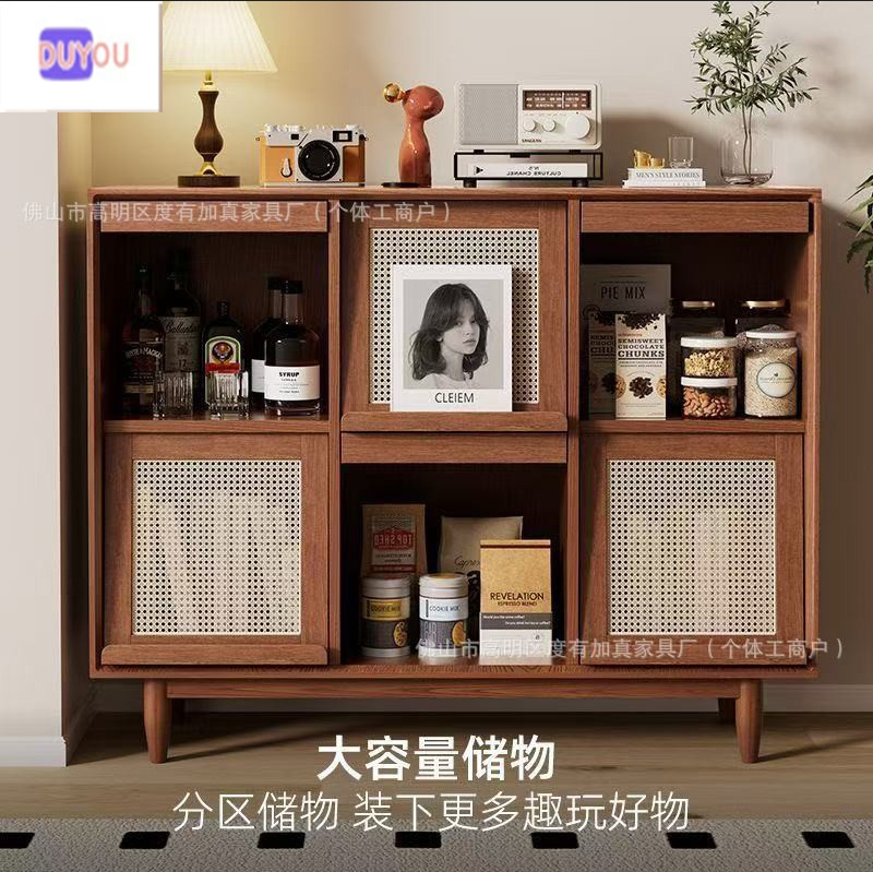 Multi-Functional Storage Cabinet, Dining Room Sideboard, Solid Wood Storage Cabinet, Multi-Layer Drawer, Living Room Large-Capacity Chest of Drawers, Functional Cabinet