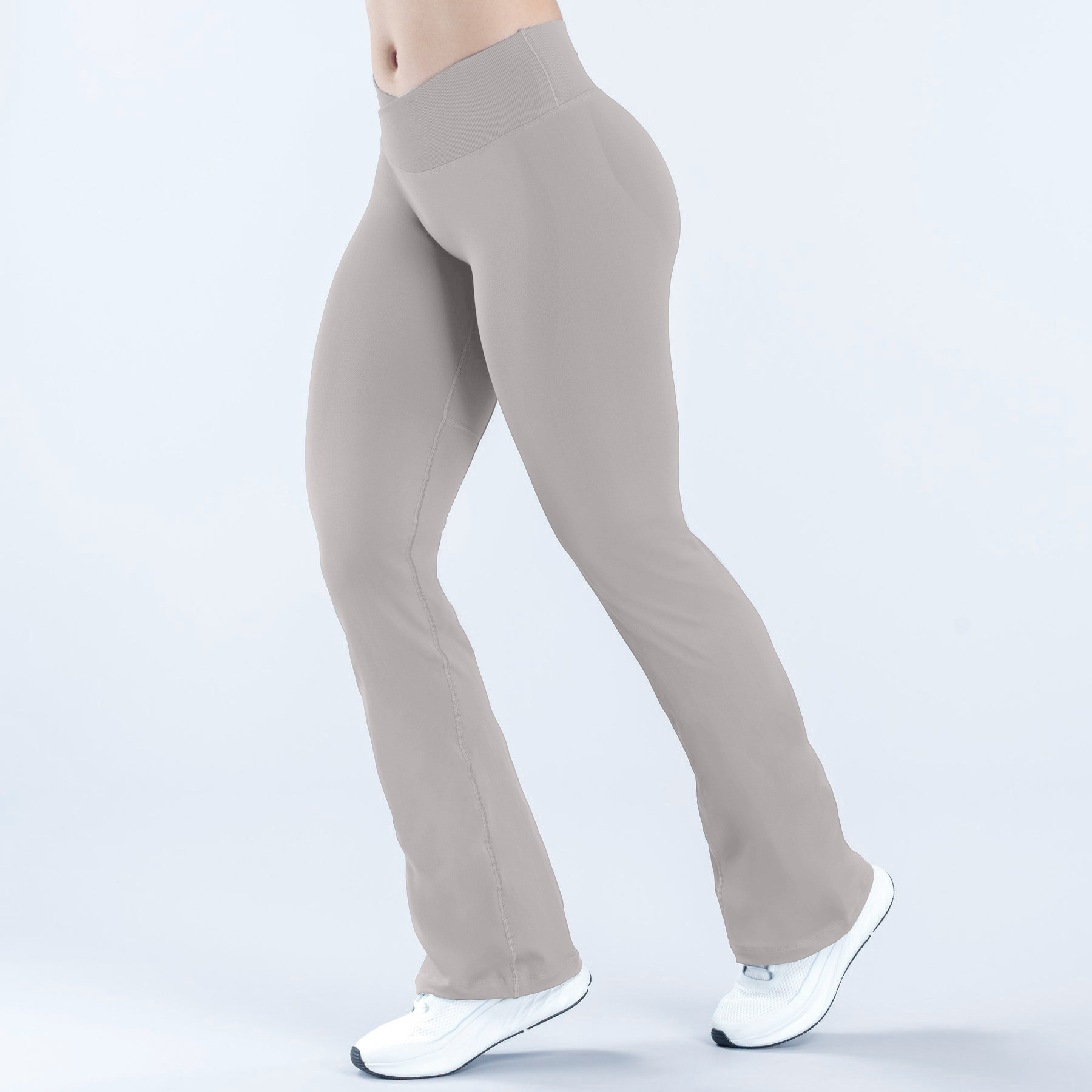 El cuerpo delgado y delgado, respirado y desnudo, pantalones de calzado de cintura alta y caderas, pantalones de calzado de calzado de calzado de calzado sin calzado. image 37