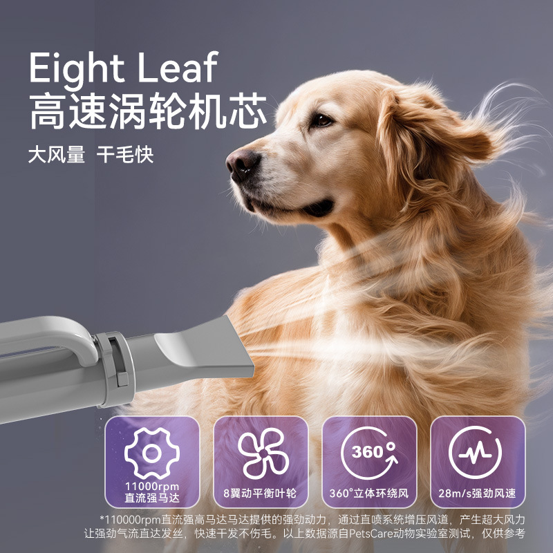 Nueva máquina de soplado de agua LED inteligente para perros medianos y grandes, máquina de soplado de alta potencia Golden Retriever, suministros para secadores de mascotas