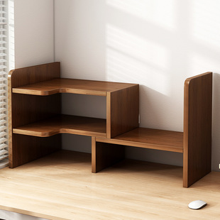 Office Desktop Bookshelf Storage Rack Simple Desk Multi-Layer Telescopic Shelf Home Desk Xiaopengde
