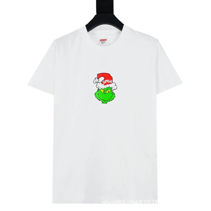 ヘビーウェイトクロスボーダー アメリカンファッション Supreme レタープリント Tシャツ BOX ラウンドネック 半袖 メンズ レディース ゆったり カジュアル Tシャツ 男女兼用|undefined