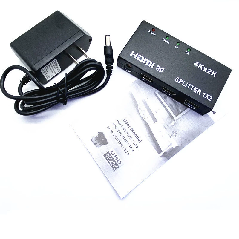 HDMI разветвитель 1 на 2 выхода 3D 4Kx2K/30Hz, HD HDMI 1x2 сплиттер
