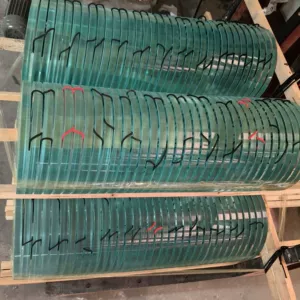 [圆形超白透明钢化玻璃深加工原片磨边异形丝印玻璃任意形状切割]