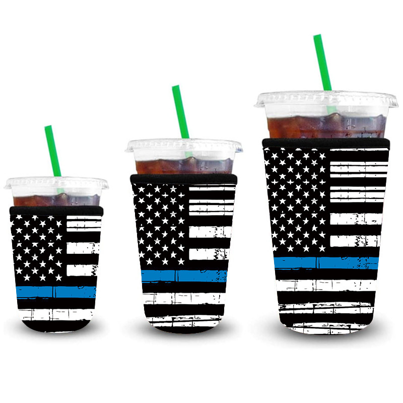 Neoprene Cup Cover for Iced Coffee, Hot Coffee Diving Material Hot Drink Cup Cover Reusable Washable