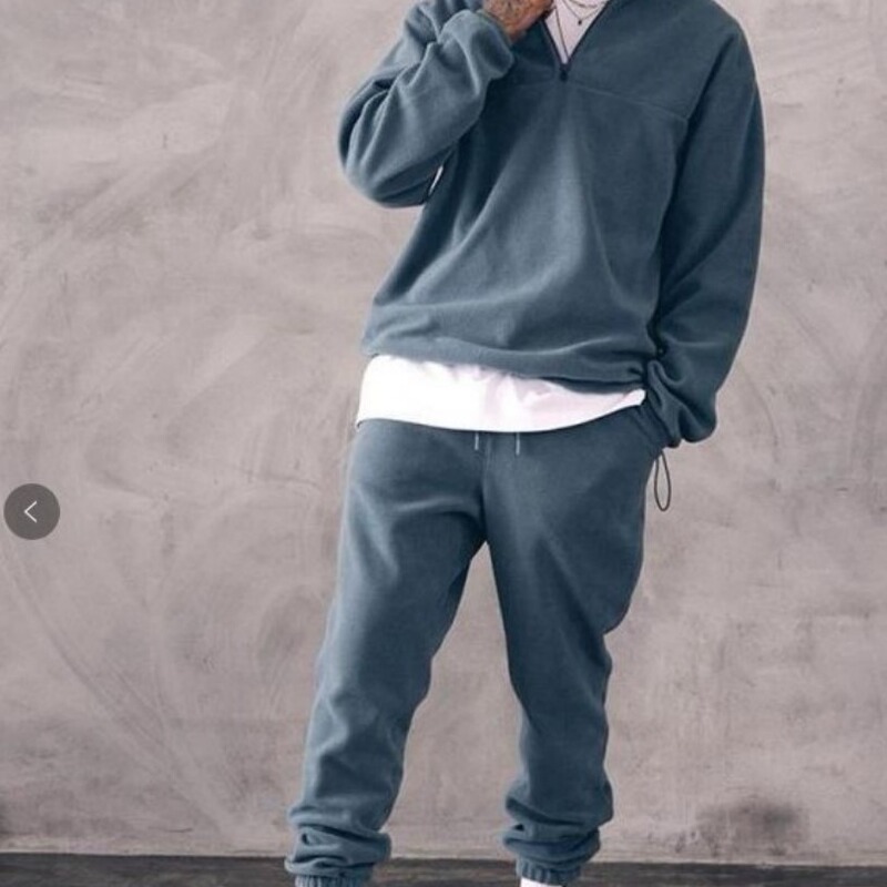 Men's Sweatshirt 2021 Autumn New Casual Collar Thickened Long Sleeve T-shirt Loose fleece-lined Sweatshirt Men's Suit