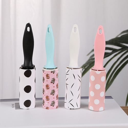 Factory direct selling removable hair-sticking roller portable clothes-sticking pet hair-sticking device hair remover roller dust removal brush