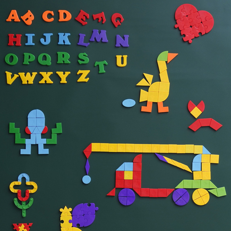 Magnetic engranaje de absorción magnética pared imán pared adherido pared puzzle enseñanza juguete pared puzzle clase siete tablero inteligente puzzle pizarra