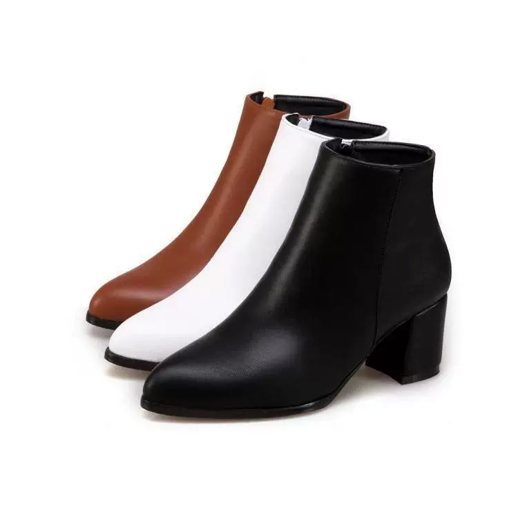 Low boots for leisure pointy toe, plus size, large size (47)