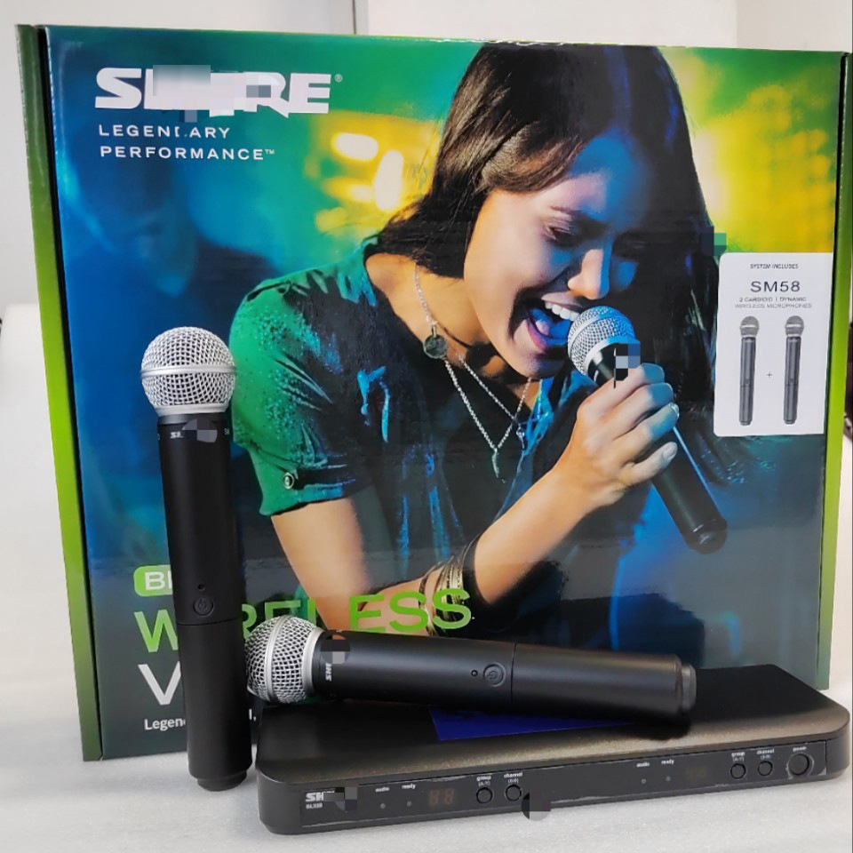 跨境BLX288/BETA58A SM58 PG58无线话筒一拖二舞台演出动圈麦克风