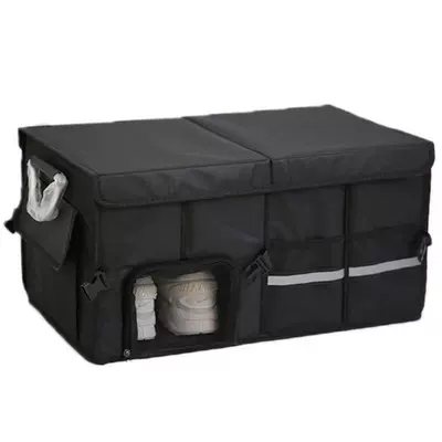 Car Trunk Foldable Storage Car storage bag/box - black-medium-size-with-shoe-rack-60cm