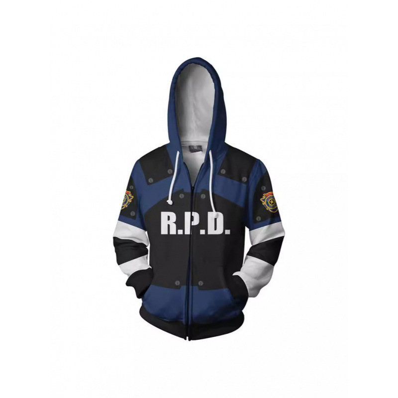Resilient Evil Leon S Kennedy 3D Men's Cardigan Hoodie cosplay Game Surrounding