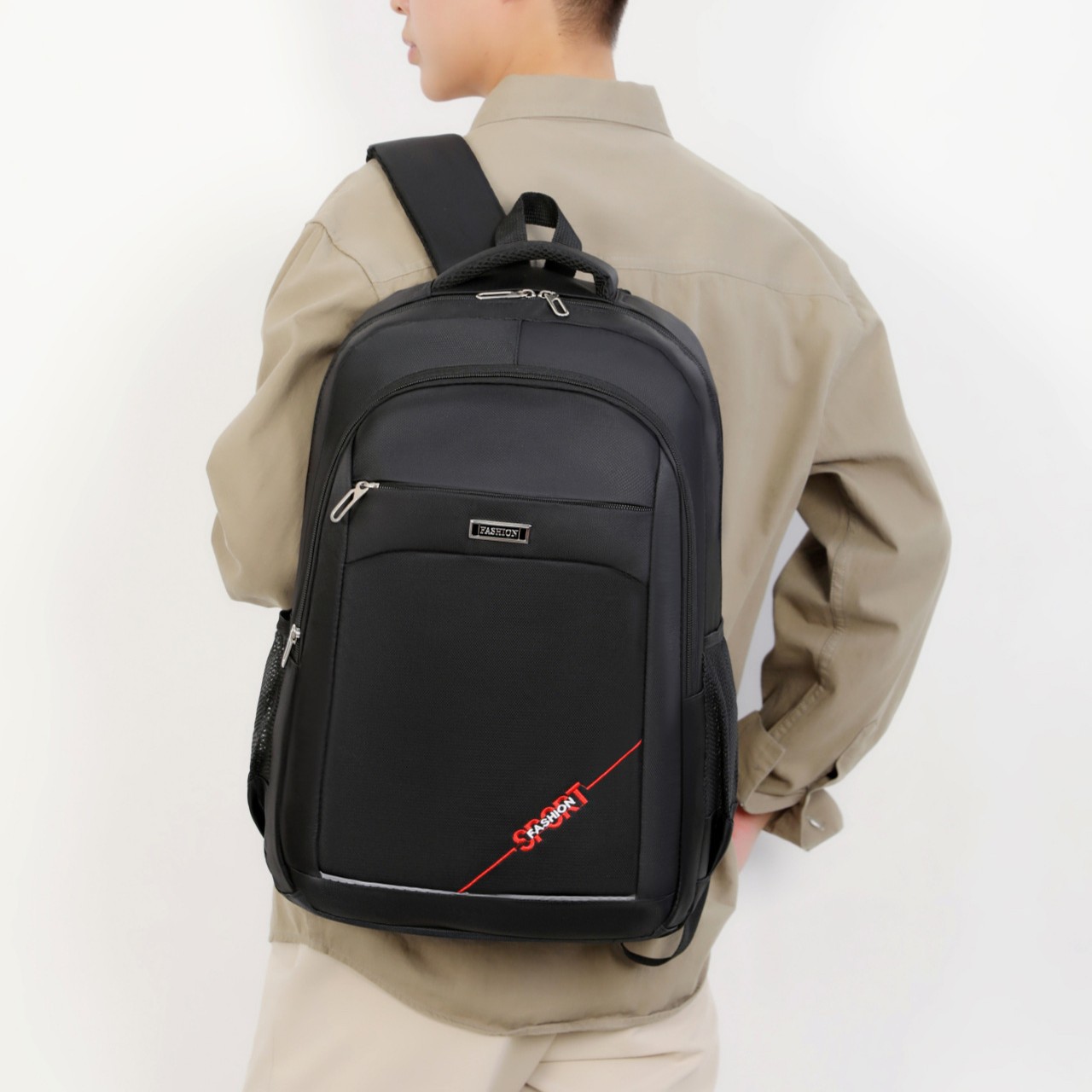 Mochila escolar para estudiantes de secundaria y preparatoria, tela Oxford para hombres, mochila de reducción de carga de gran capacidad, fabricante de mochilas de computadora de ocio de negocios de moda