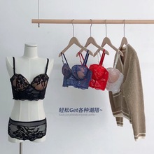 106花语法式记忆钢圈加厚棉杯内衣蕾丝柔软内里美背摩卡迷情文胸