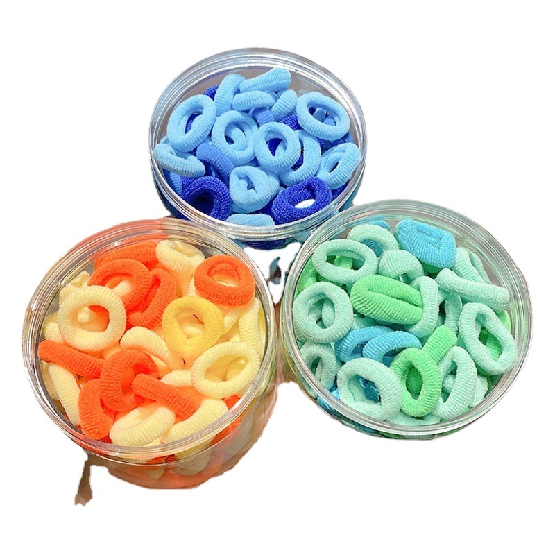 La banda de goma del pelo de la banda del lazo del pelo de los niños lindos de la cuerda del pelo del caramelo no duele el Pelo elástico buena cuerda del pelo tocado de la niña