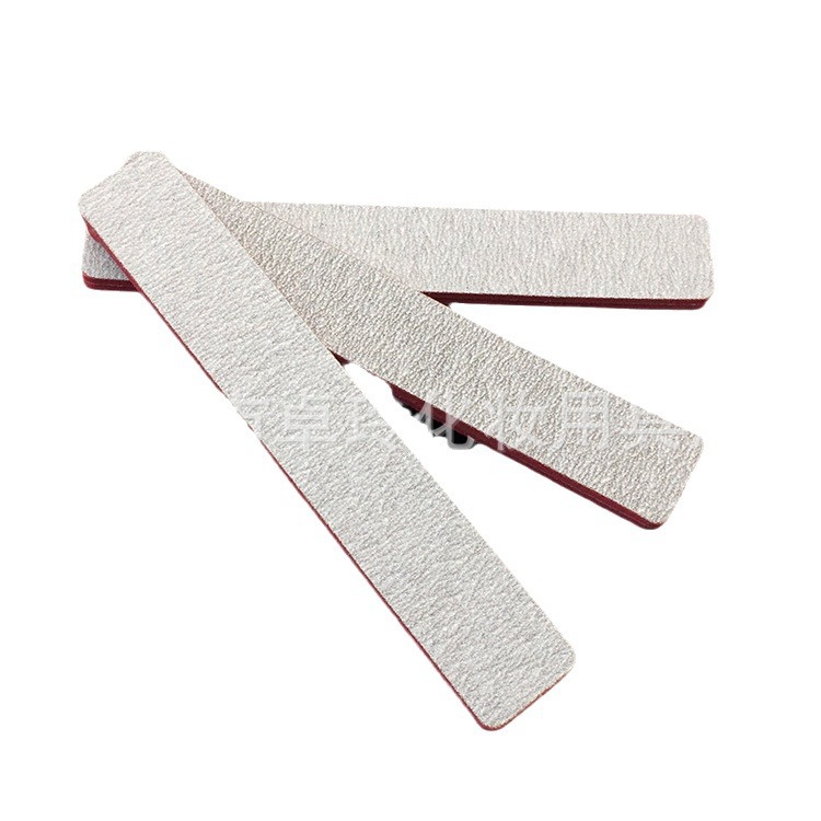 Patrón de cebra de ventas directas de fábrica engrosada lima de uñas corazón rojo engrosado papel de lija de doble cara tira de molienda de uñas